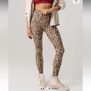 Aerie Real Me Highwaisted Crossover Leopard Print Leggings